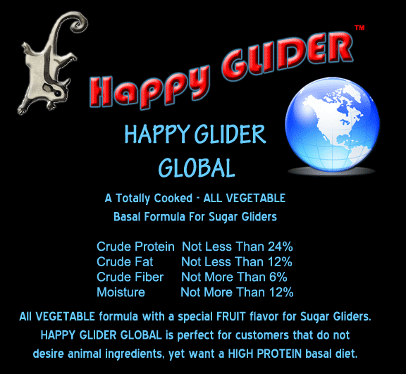 Global Sugar Glider Food Happy GLIDER - HEDGEHOGS by Vickie
