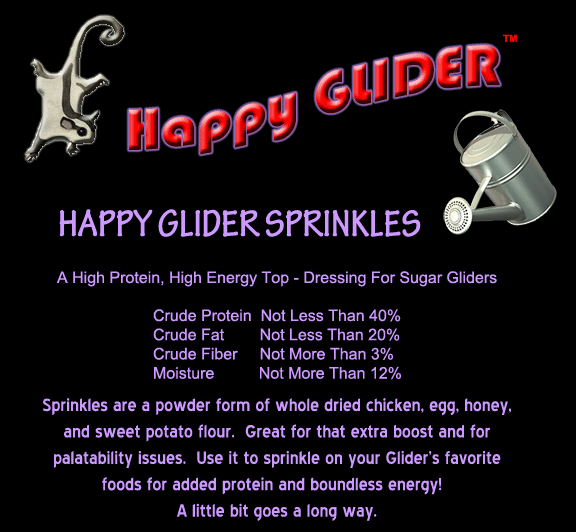 Sugar Glider Food Happy GLIDER - HEDGEHOGS by Vickie