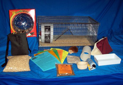 Hedgehog Deluxe Supply Package Cage Set Up